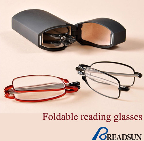 Women Metal folding reading glasses with case