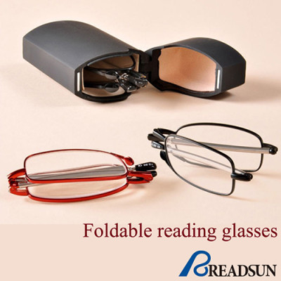 Women Metal folding reading glasses with case