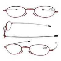 Women Metal folding reading glasses with case
