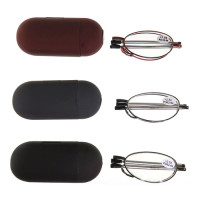 Women Metal folding reading glasses with case