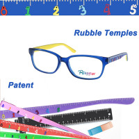 2024 New Teenager acetate Optical Frame with rubble temple
