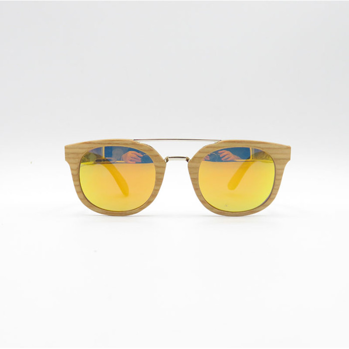 Fashion wood Sunglasses 2024 with metal spring hinge