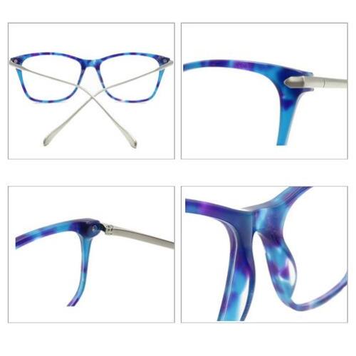 Optical Lens Glasses Acetate Metal Optical Glasses Frame with tortoise color