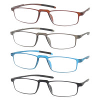 2024 Reasun Light weight soft tr90 plastic reading glasses with plastic spring hinge Support customization