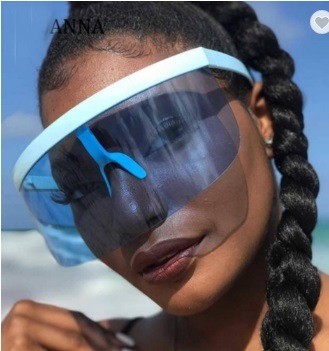 Oversized Shield Visor Big Frame Mirror Sunglasses Shades Women Men Windproof Sunglasses Support customization