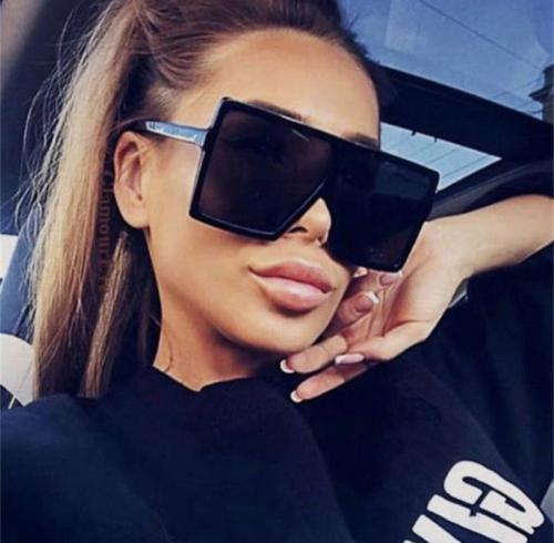 Oversize Sunglasses Fashion Women Sunglasses Black Square Sunglasses
