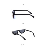 2023 High Quality Brand Designer Custom UV400 Fashion Women Half Frame Gafas De Sol Diamond Bling Sunglasses