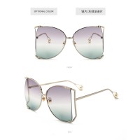Custom Fashion Women's Big Frame Ocean Gradient Designer Shades Oversized Sunglasses