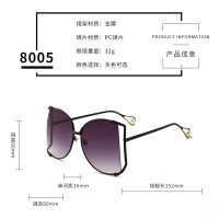 Custom Fashion Women's Big Frame Ocean Gradient Designer Shades Oversized Sunglasses