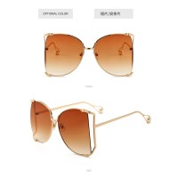 Custom Fashion Women's Big Frame Ocean Gradient Designer Shades Oversized Sunglasses
