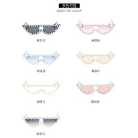 Newest 2020 Jewelry Vintage Designer Fashion Trendy Half Bling Diamond Rhinestone Shades Womens Sunglasses