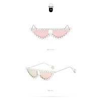 Newest 2020 Jewelry Vintage Designer Fashion Trendy Half Bling Diamond Rhinestone Shades Womens Sunglasses