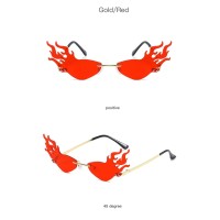 2020 New Arrivals High Fashion Luxury Trendy Unique Fire Rimless Frames Men Ladies Party Shades Sunglasses
