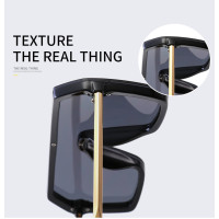 Oversize Rimless Women Vintage Glasses Fashion Shades Mirror Letter F Sunglasses
