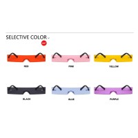New Rectangle Women 2020 Fashion Luxury Brand Designer Red Pink Clear Small Lens Personality Shades UV400 Sunglasses