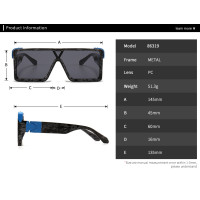 Ins Newest Big Frame Women Men Sunglasses Oversized Wholesale Shades Sunglasses