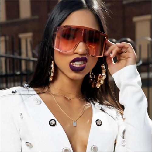 2024 Newest Big Frame Women Men Sunglasses Oversized Wholesale Retro Rimless Shades Sunglasses