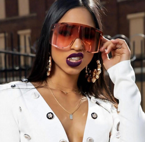2024 Newest Big Frame Women Men Sunglasses Oversized Wholesale Retro Rimless Shades Sunglasses