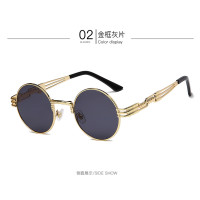 Steampunk Sunglasses Round Designer Metal Women Coating Men Retro Sunglasses