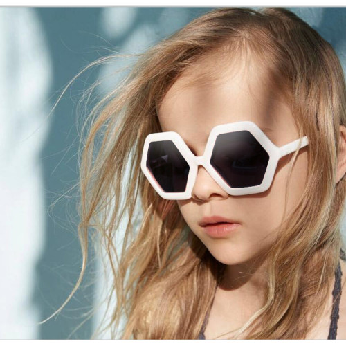 2024 wholesale low price hexagon hight quality trending kids sunglasses