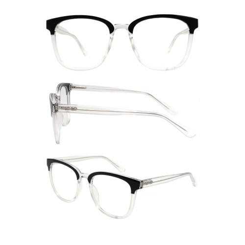 Wholesale 2023 Double Color Adult Acetate Injection Optical Frame With Metal Spring Hinge