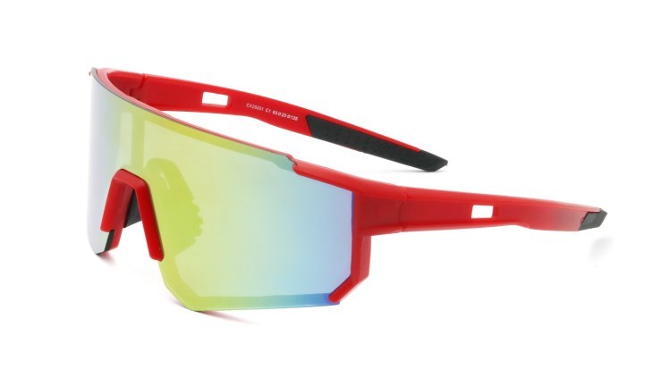PC sport sunglasses with rubber temple tip