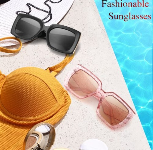 Best selling PC oversized sunglasses with metal hinge
