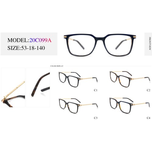 2023 Cat Eye Ultralight Adult Acetate Optical Frame With Metal Temple