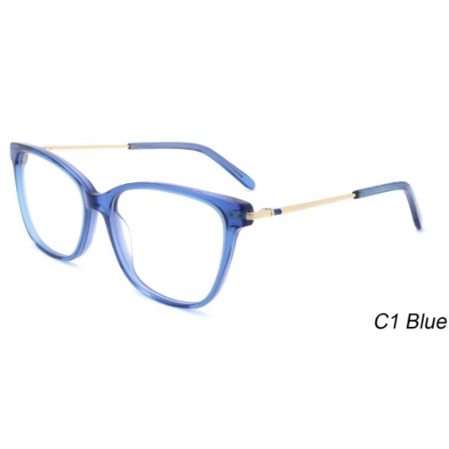Thin Metal Temple Tortoise Ultralight Adult Acetate Optical Frame for Unisex