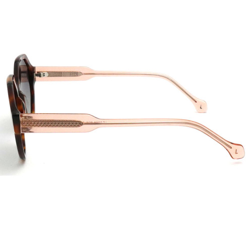 High Quality Round Frame Acetate Sunglasses Women Polarized UV400 Lenses Custom Sun Glasses with Metal Pin