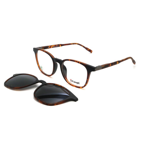 OEM Magnetic Tr90 Optical Frame with Clip on Sunglasses
