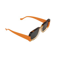 Metal hinge  Acetate leopard-print bevelled sunglasses