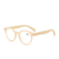 New natural bamboo legs anti-blue light easy carrying spring hing reading glasses