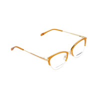 Cat eye acetate half frame eyebrow optical frame with metal temple
