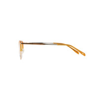 Cat eye acetate half frame eyebrow optical frame with metal temple