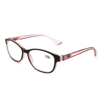 2023 Reasun CHEAP plastic transparent blue reading glasses with metal spring hinge