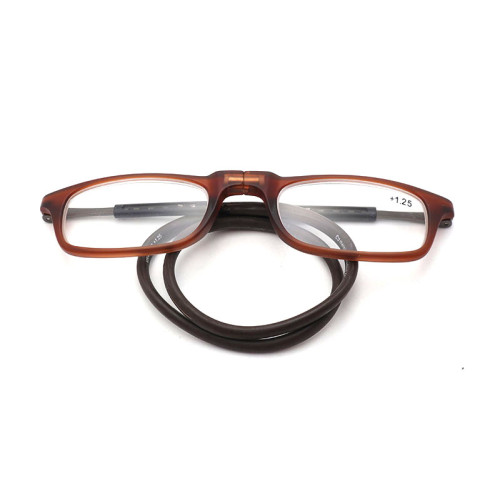 2024 New design long arms hang neck adjustable magnetic foldable TR90 reading glasses