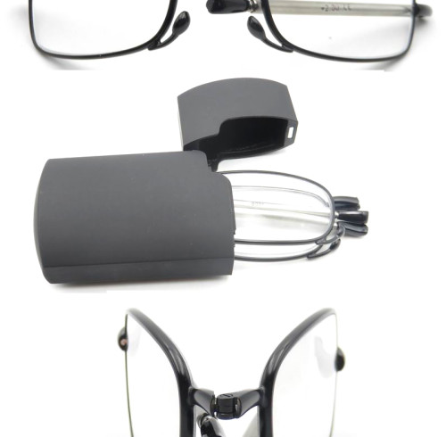 Pocket with Case Metal Folding Reading Glasses for Older