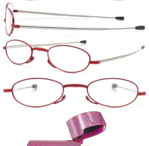 Metal Material Folding Reading Glasses Good Quality Portable Useful Anti Blue Reading Glasses Light Lens Reading Glasses Reference FOB Price