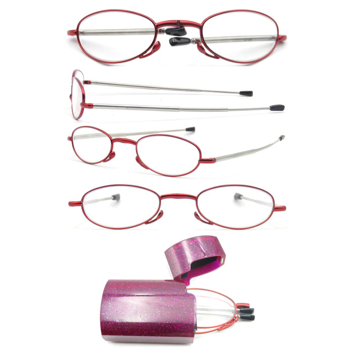 Metal Material Folding Reading Glasses Good Quality Portable Useful Anti Blue Reading Glasses Light Lens Reading Glasses Reference FOB Price