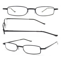 Wholesale Fashion Elegant Pen Reading Glasses Metal Frame Ultra-Thin Pen Reading Glass with Portable Mini Box
