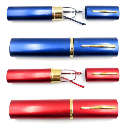 Wholesale Fashion Elegant Pen Reading Glasses Metal Frame Ultra-Thin Pen Reading Glass with Portable Mini Box