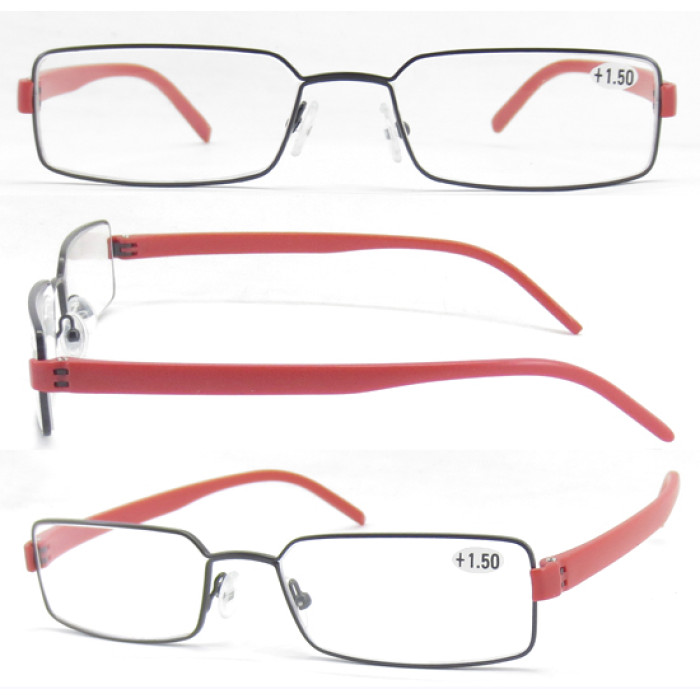 Classic Vintage Designer Women Men Slim Square Metal Frame Anti Blue Light Blocking Business Reading Glasses