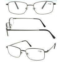Full Rim Metal Frames Small Shape Front Stainless Steel Unisex Protect Eye Glasses for Working Men Women Reading Glasses