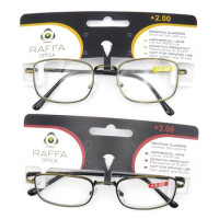 Designer Women Men Custom Logo Fashion Square Stainless Frame Reading Glasses
