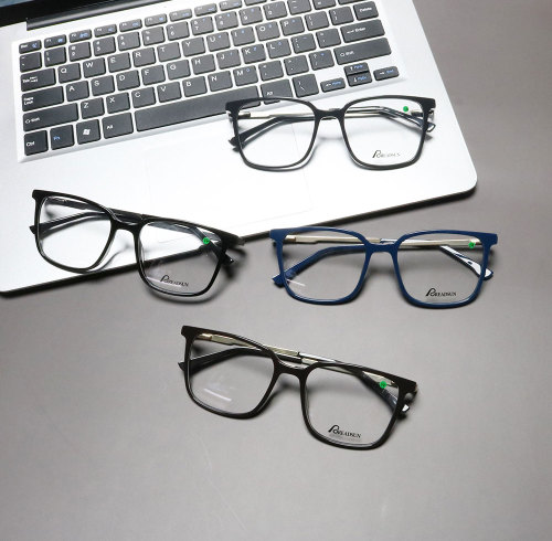 Square Solid Acetate Optical Frame Eyeglasses Frames for All Face Support customization