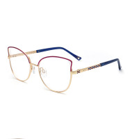 New Design Women Custom Logo Cheap Teenager Glasses Optical Eyeglasses Metal Frame