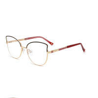 New Design Women Custom Logo Cheap Teenager Glasses Optical Eyeglasses Metal Frame