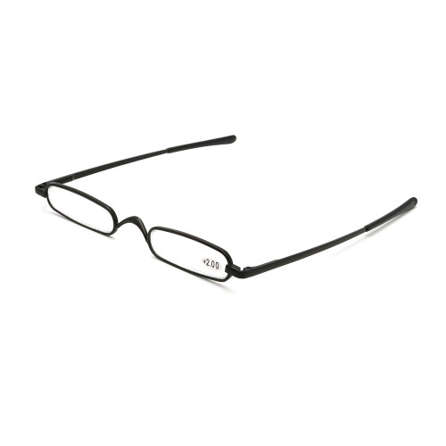 readsun Unisex Portable Metal thin frame reading glasses with pen box
