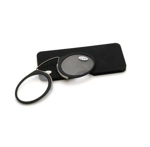 Portable Mini Pocket Magnifying Presbyopia Nose Clip Reading Glasses